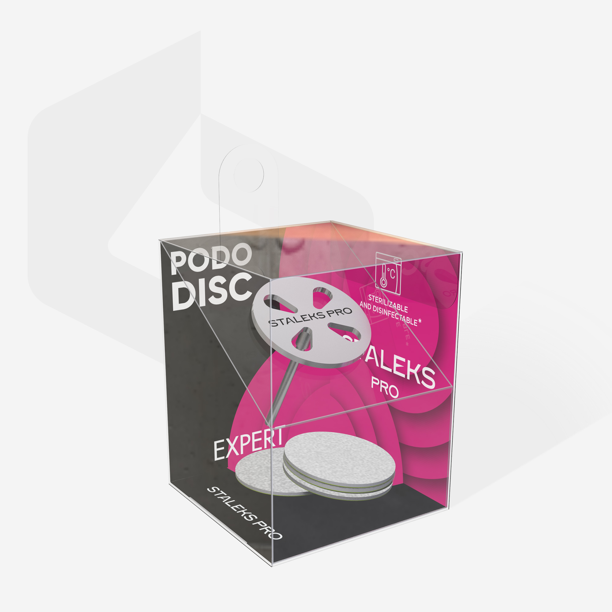Pedicure disc PODODISC M EXPERT and set of disposable files 180 grit 5 pcs (20 mm) – תמונה 3