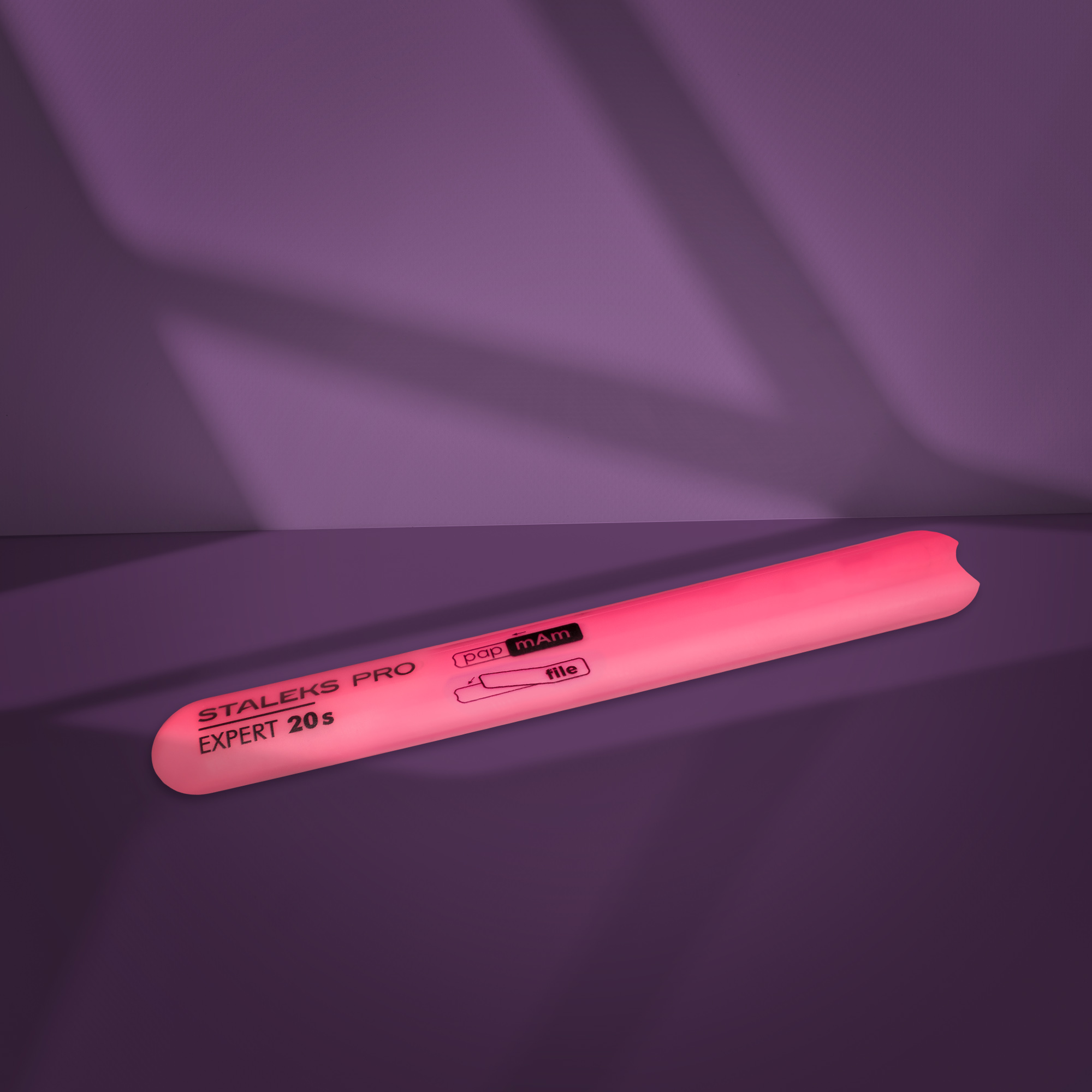 Straight beveled plastic base for nail file EXPERT 20s (130 mm)