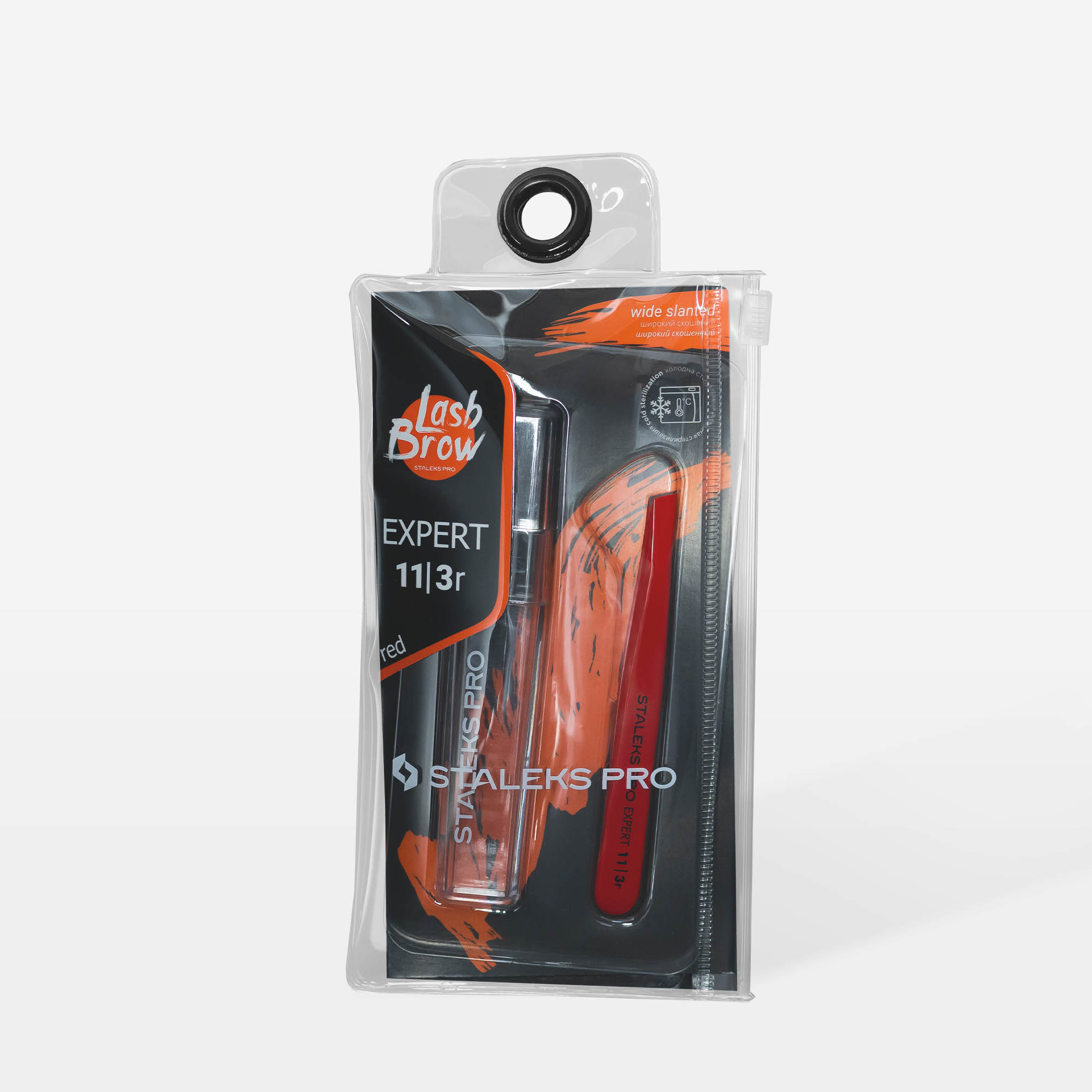 פינצטה לגבות אדומה EXPERT 11 TYPE 3r (רחבה ומשופעת) – תמונה 4